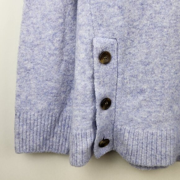 Flawed J. Crew Factory Button Turtleneck Sweater in Extra-Soft Yarn Wool Blend S - Picture 4 of 9